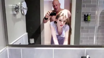 POV anal with petite gothic trans bimbo