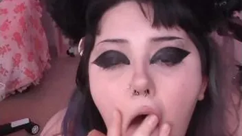 Big Titty Goth BBW Begs for Cock