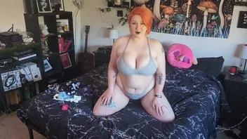 Goth Girl Tries On Lingerie Then Masturbates