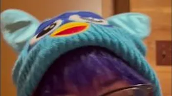 Furby Hat Goth Babe Rides and Swallows