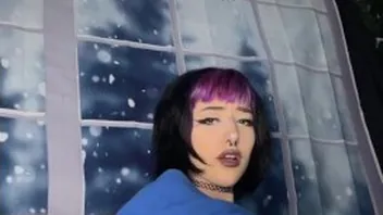 Goth Milf Rides a Huge Dildo to Orgasm