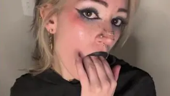Sweet Goth Girl Romantic Handjob Date