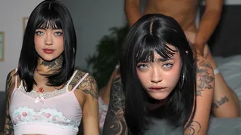 Tattooed Goth Girl Rough Sex Therapy Session