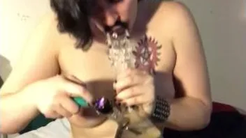 Big Titty Goth Smokes Then Squirts Hard