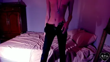 FTM Goth Dancer Shows Off and Teases
