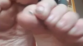 Goth Femdom Shows Off Dirty Soles in Flats