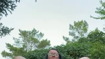 Big Titty Goth MILF Rides Dildo Outdoors