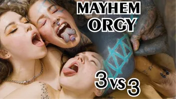 Hardcore goth punk orgy with DP and gapes