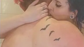 Two Emo Chicks Share Steamy Shower Threesome